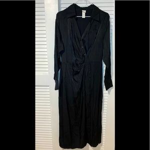 Black, Long Sleeve H&M Wrap Dress